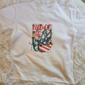 Youth Patriotic Memorial Day July 4 Tshirt Tee